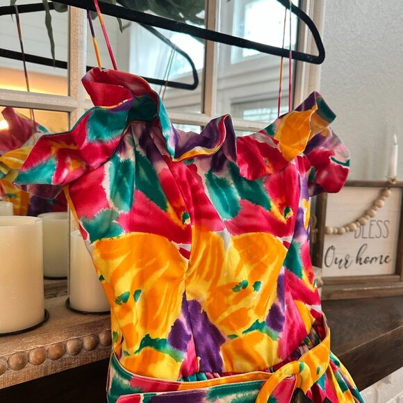 Vintage Oscar De La Renta Studio Floral Dress NWT - Picture 9 of 11